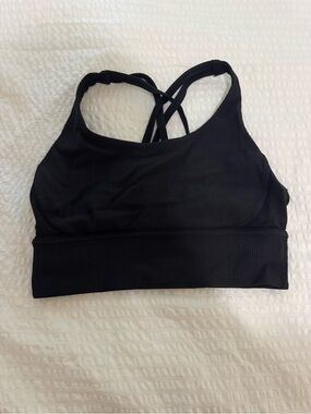Lululemon black strappy sports bra